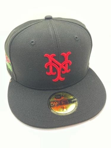 NEW ERA 59FIFTY FITTED HAT AUX PACK NEW YORK METS 1986 PATCH HAT - SIZE 7 1/2 (1 of 2)
