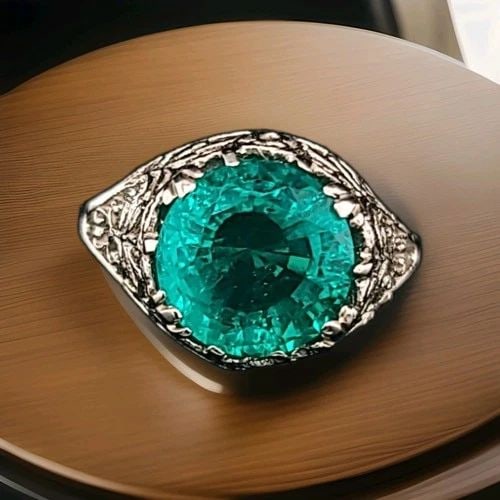 14K WHITE GOLD VINTAGE ENGAGEMENT RING 3.72CT.LAB GROWN GREEN EMERALD ROUND CUT: 14K WHITE GOLD VINTAGE FILIGREE ART DECO RING ROUND 3.72CT.GREEN EMERALD Gorgeous Vintage Art Deco ROUND CUT GEM GREEN EMERALD 14K white gold ring center round lab flux growth treated emerald weight 3