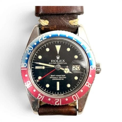 RARE VINTAGE ROLEX GMT MASTER STEEL 40MM BLACK CHAPTER RING WATCH 6542 YEAR 1959 (1 of 2)