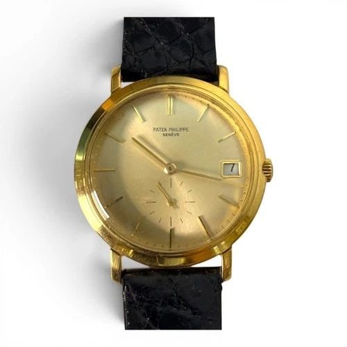RARE FULL SET 1984 PATEK PHILIPPE CALATRAVA 35MM 18K YELLOW GOLD WATCH 3445 (1 of 2)