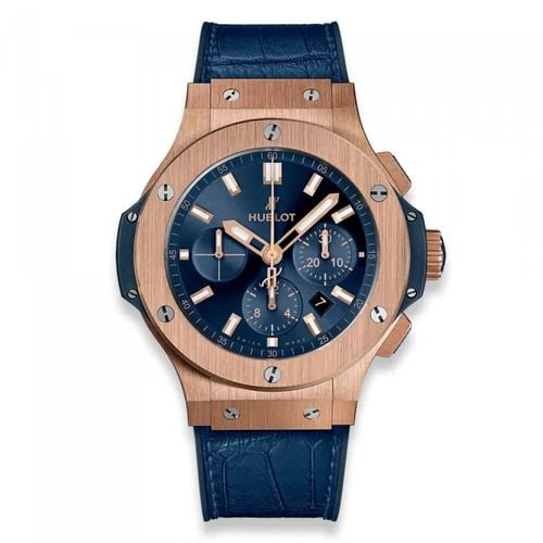 NEW HUBLOT BIG BANG 44MM 44 MM WATCH 301.PX.7180.LR: NEW HUBLOT BIG BANG 44MM 44 MM WATCH Manufacturer Hublot Category Big Bang 44mm Reference Number 301.PX.7180.LR Band Color Blue Band Type Alligator Bezel Screws bezel Box Yes Case Mes 44 mm Condition 