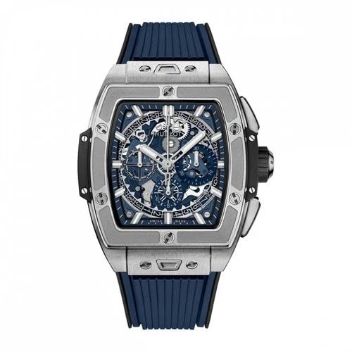 NEW HUBLOT SPIRIT OF BIG BANG TITANIUM AUTOMATIC 42 MM WATCH 642.NX.7170.RX: NEW HUBLOT SPIRIT OF BIG BANG TITANIUM AUTOMATIC 42 MM WATCH Manufacturer Hublot Category Spirit of Big Bang Reference Number 642.NX.7170.RX Band Color Blue Band Type Rubber Box Yes Condition New with