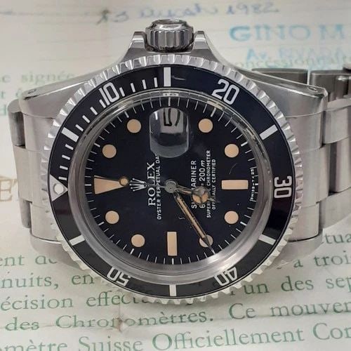 W/BOX PAPERS 1982 MINT ROLEX SUBMARINER 40 MM NEVER POLISH STEEL WATCH 1680: W/BOX PAPERS 1982 MINT ROLEX SUBMARINER 40 MM NEVER POLISH STEEL WATCH Manufacturer Rolex Category Submariner Subcategory Plastic Crystal Reference Number 1680 Additional Keywords MINT NEVER POLISH FU