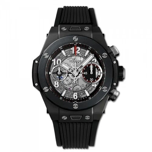 NEW HUBLOT BIG BANG UNICO CERAMIC AUTOMATIC 42 MM BLACK WATCH 441.CI.1170.RX: NEW HUBLOT BIG BANG UNICO CERAMIC AUTOMATIC 42 MM BLACK WATCH Manufacturer Hublot Category Big Bang UNICO Reference Number 441.CI.1170.RX Band Color Black Band Type Rubber Box Yes Condition New with t