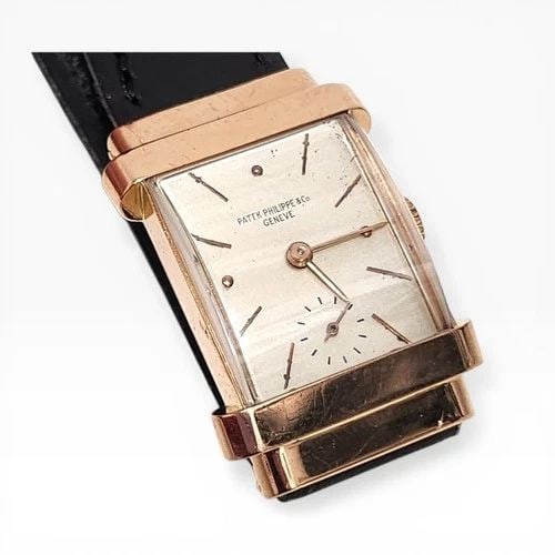 VINTAGE PATEK PHILIPPE TOP HAT CINESINO 38X25 MM 18K ROSE GOLD MANUAL WATCH 1450 (1 of 2)