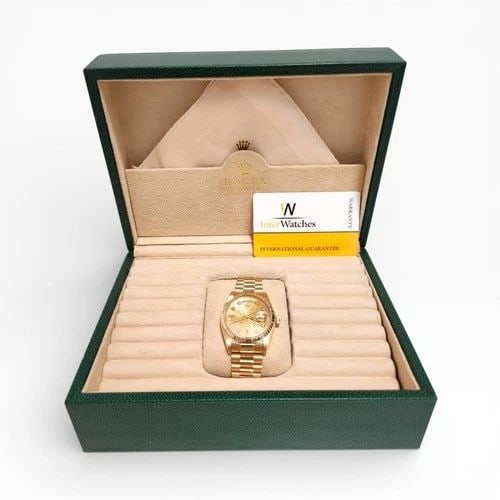 W/BOX ROLEX DAY DATE 36 MM 18K YELLOW GOLD PRESIDENT AUTOMATIC WATCH 18038 1979 (1 of 2)