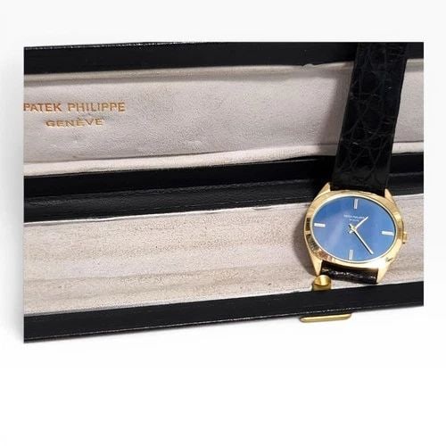 W/BOX PATEK PHILIPPE ELLIPSE 32 MM 18K YELLOW GOLD MANUAL LEATHER WATCH 3581 (1 of 2)