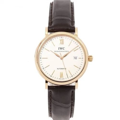 NEW IWC PORTOFINO AUTOMATIC SILVER DIAL PINK GOLD 40MM MENS WATCH IW356504: NEW IWC PORTOFINO AUTOMATIC SILVER DIAL PINK GOLD 40MM MENS WATCH Manufacturer IWC Category Portofino Subcategory Automatic Reference Number IW356504 Band Color Dark Brown Band Type Alligator Strap Be
