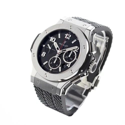 HUBLOT BIG BANG 44 MM STEEL BLACK CHRONOGRAPH WATCH 301.SX.130.RX COMPLETE (1 of 2)