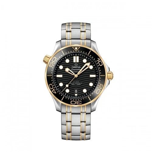 OMEGA SEAMASTER DIVER 300M STEEL 18K YELLOW GOLD 42 MM WATCH 210.20.42.20.01.002: OMEGA SEAMASTER DIVER 300M STEEL 18K YELLOW GOLD 42 MM WATCH Manufacturer Omega Category Seamaster Subcategory Diver 300M Reference Number 210.20.42.20.01.002 Band Type 18k Yellow Gold and Stainless S