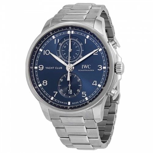 NEW IWC PORTUGIESER YACHT CLUB CHRONOGRAPH STAINLESS STEEL BLUE WATCH IW390701: NEW IWC PORTUGIESER YACHT CLUB CHRONOGRAPH STAINLESS STEEL BLUE WATCH Manufacturer IWC Category Portugieser Subcategory Yacht Club Chronograph Reference Number IW390701 Band Stainless Steel Band Type 