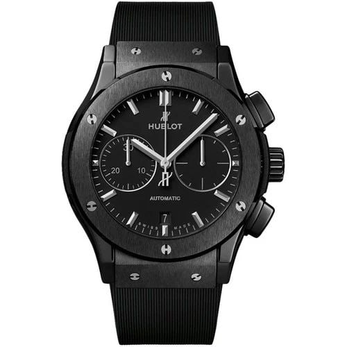 HUBLOT CLASSIC FUSION CHRONOGRAPH 42 MM CERAMIC AUTOMATIC WATCH 541.CM.1171.RX: HUBLOT CLASSIC FUSION CHRONOGRAPH 42 MM CERAMIC AUTOMATIC WATCH Manufacturer Hublot Category Classic Fusion Subcategory Chronograph Reference Number 541.CM.1171.RX Band Color Black Band Type Rubber Be