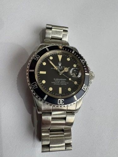 ROLEX SUBMARINER 40 MM STEEL BLACK MATTE DIAL AUTOMATIC WATCH 16800 (1 of 2)