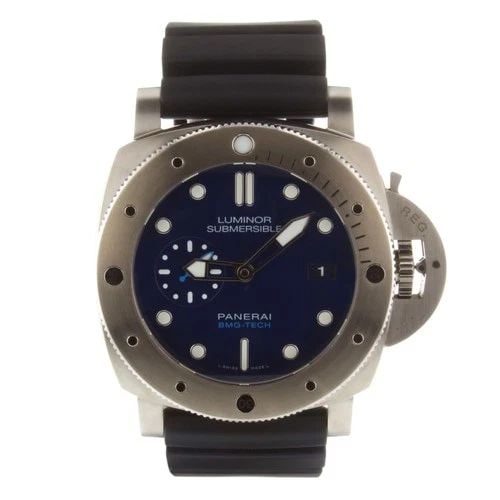 PANERAI LUMINOR 1950 SUBMERSIBLE BMG-TECH 47 MM BLUE WATCH PAM00692 PAM 692: PANERAI LUMINOR 1950 SUBMERSIBLE BMG-TECH 47 MM BLUE WATCH Manufacturer Panerai Category Luminor 1950 Subcategory Submersible BMG-Tech Reference Number PAM00692 Band Color Black Band Type Rubber Strap