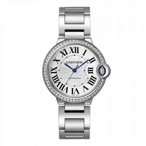 NEW CARTIER BALLON BLEU STAINLESS STEEL AUTOMATIC 36 MM SILVER WATCH W4BB0024: NEW CARTIER BALLON BLEU STAINLESS STEEL AUTOMATIC 36 MM SILVER WATCH Manufacturer Cartier Category Ballon Bleu Reference Number W4BB0024 Band Type Stainless Steel Bezel Diamond Bezel Box Yes Condition