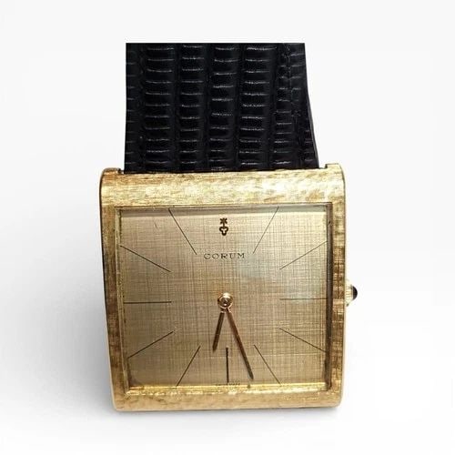 CORUM BUCKINGHAM 38 X 35 MM YELLOW GOLD MANUAL WATCH 8480: CORUM BUCKINGHAM 38 X 35 MM YELLOW GOLD MANUAL WATCH Manufacturer Corum Category Buckingham Reference Number 8480 Additional Keywords large Buckingham Band Color Black Band Type Leather Bezel Milled B