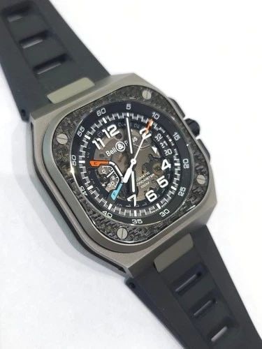 BELL AND ROSS BR-X5 AUTOMATIC BLACK DIAL MEN'S WATCH BRX5R-RAC-TI/SRB (1 of 2)