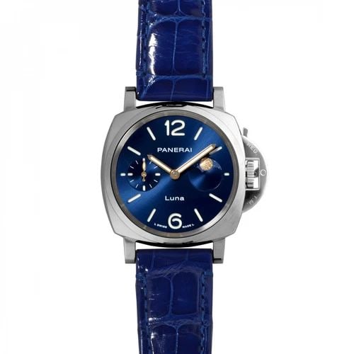 NEW PANERAI LUMINOR DUE LUNA STAINLESS STEEL 38 MM BLUE WATCH PAM01179 (1 of 2)