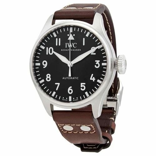 IWC BIG PILOT STAINLESS STEEL AUTOMATIC 43 MM BLACK DIAL WATCH IW329301: IWC BIG PILOT STAINLESS STEEL AUTOMATIC 43 MM BLACK DIAL WATCH Manufacturer IWC Category Big Pilots Reference Number IW329301 Band Color Brown Band Type Leather Box Yes Condition New with tags Dial Co