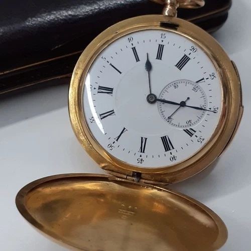 W/BOX POCKET WATCH ANONIMO 52 MM 18K YELLOW GOLD WATCH 20517 SOLD BY WALSER WALD: W/BOX POCKET WATCH Manufacturer Pocket Watches Category Anonimo Additional Keywords MINUTE REPETITION Box Yes Cuvette 18K Yellow Gold Description SOLD BY WALSER WALD & CIA BUENOS AIRES Dial Color enam