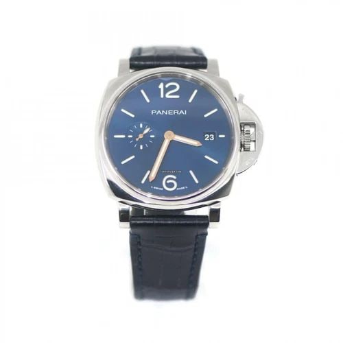 NEW PANERAI LUMINOR STAINLESS STEEL AUTOMATIC SELF WINDING WATCH PAM01274: NEW PANERAI LUMINOR STAINLESS STEEL AUTOMATIC SELF WINDING WATCH Manufacturer Panerai Category Luminor Reference Number PAM01274 Band Leather Band Color Blue Band Type Leather Box Yes Condition New wi
