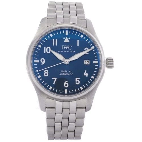 NEW IWC PILOTS STAINLESS STEEL AUTOMATIC 40 MM BLUE WATCH IW328204: NEW IWC PILOTS STAINLESS STEEL AUTOMATIC 40 MM BLUE WATCH Manufacturer IWC Category Pilots Reference Number IW328204 Band Type Stainless Steel Box Yes Condition New with tags Crystal Sapphire Customiz