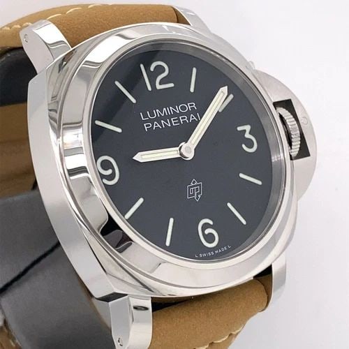 NEW PANERAI LUMINOR BASE LOGO STAINLESS STEEL MANUAL 44 MM WATCH PAM01086: NEW PANERAI LUMINOR BASE LOGO STAINLESS STEEL MANUAL 44 MM WATCH Manufacturer Panerai Category Luminor Base Reference Number PAM01086 Additional Keywords Logo Band Color Brown Band Type Leather Box Ye