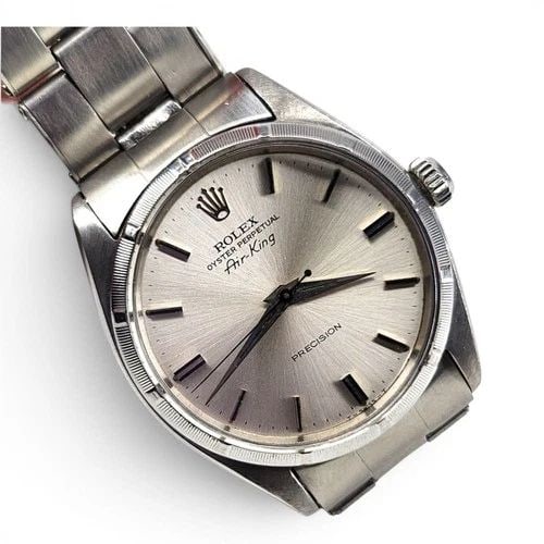 VINTAGE ROLEX AIR KING PRECISION STEEL OYSTER AUTOMATIC WATCH CIRCA 1959: VINTAGE ROLEX AIR KING PRECISION STEEL OYSTER AUTOMATIC WATCH CIRCA 1959 Manufacturer Rolex Category Mens Air King Reference Number 6564 Additional Keywords Precision Band Stainless Steel Band Color S