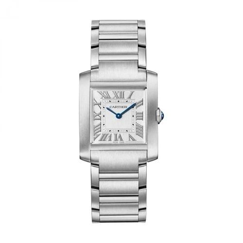 NEW CARTIER TANK STAINLESS STEEL QUARTZ 27 MM SILVER WATCH WSTA0074: NEW CARTIER TANK STAINLESS STEEL QUARTZ 27 MM SILVER WATCH Manufacturer Cartier Category Tank Reference Number WSTA0074 Band Type Stainless Steel Box Yes Condition New with tags Crystal Scratch-resist