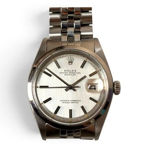 ROLEX DATEJUST 36 MM STEEL JUBILEE SILVER DIAL AUTOMATIC WATCH 1600 CIRCA 1971 (1 of 2)