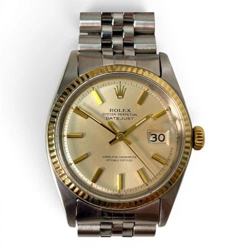 ROLEX DATEJUST 36 MM 36 MM TWO TONE JUBILEE AUTOMATIC WATCH 1601 CIRCA 1967: ROLEX DATEJUST 36 MM 36 MM TWO TONE JUBILEE AUTOMATIC WATCH 1601 CIRCA 1967 Manufacturer Rolex Category Mens Datejust 36mm Reference Number 1601 Band Stainless Steel Band Color Steel Band Type Jubilee