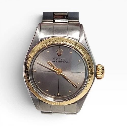 RARE ROLEX OYSTER PERPETUAL LADIES 26 MM ZEPHYR TWO TONE WATCH 6804 CIRCA 1971 (1 of 2)
