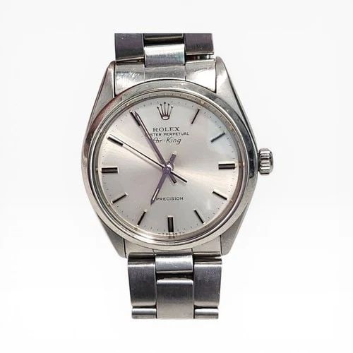 ROLEX AIR KING PRECISION 34 MM STEEL OYSTER AUTOMATIC WATCH 5500 CIRCA 1978: ROLEX AIR KING PRECISION 34 MM STEEL OYSTER AUTOMATIC WATCH Manufacturer Rolex Category Mens Air King Reference Number 5500 Additional Keywords Precision Band Stainless Steel Band Color Steel Band Typ