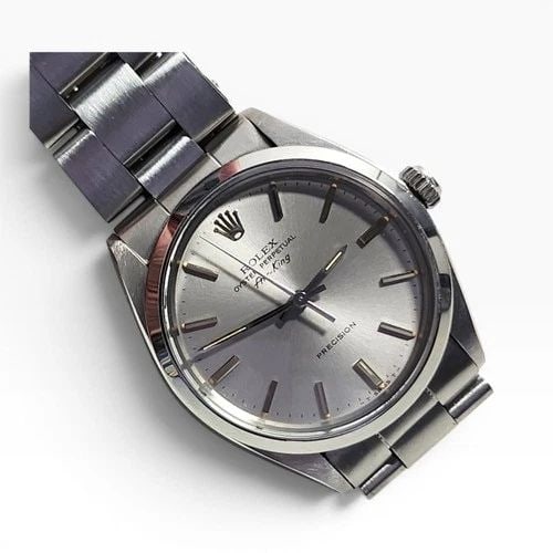 ROLEX AIR KING PRECISION 34 MM STEEL OYSTER AUTOMATIC WATCH 5500 CIRCA 1979: ROLEX AIR KING PRECISION 34 MM STEEL OYSTER AUTOMATIC WATCH 5500 CIRCA 1979 Manufacturer Rolex Category Mens Air King Reference Number 5500 Band Stainless Steel Band Color Steel Band Type Oyster Bezel
