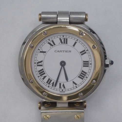CARTIER SANTOS VENDOME 32 MM STEEL 18K YELLOW GOLD QUARTZ WATCH 8192: CARTIER SANTOS VENDOME 32 MM STEEL 18K YELLOW GOLD QUARTZ WATCH Manufacturer Cartier Category Santos Vendome Reference Number 8192 Band Steel ,Yellow Gold Band Color STEEL AND 18K YELLOW GOLD Band Typ