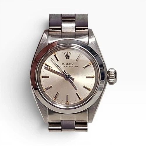 ROLEX OYSTER PERPETUAL LADIES 24 MM STEEL AUTOMATIC WATCH 6718 CIRCA 1981: ROLEX OYSTER PERPETUAL LADIES 24 MM STEEL AUTOMATIC WATCH 6718 CIRCA 1981 Manufacturer Rolex Category Oyster Perpetual Ladies No Date Subcategory Ladies No Date 2030 Reference Number 6718 Band Stainle