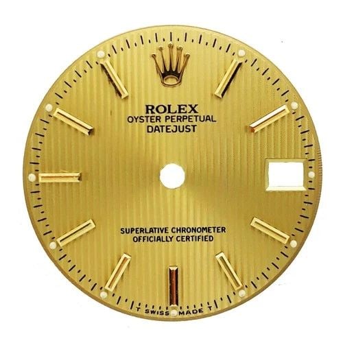 NEW ROLEX MIDSIZE DATEJUST DIAL WITH GOLD STICK MARKERS (1 of 2)