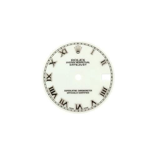 GENUINE WHITE ROLEX MIDSIZE DATEJUST 31MM ROMANS DIAL (1 of 2)
