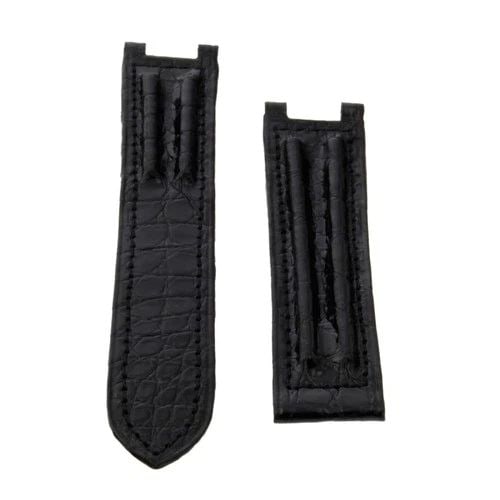 CARTIER STRAP PASHA GENUINE ALLIGATOR BLACK 18X16MM MID-SIZE FACTORY NEVER WORN: CARTIER STRAP PASHA GENUINE ALLIGATOR BLACK 18X16MM MID-SIZE FACTORY NEVER WORN Manufacturer Rolex Reference Number 18x16mm Additional Keywords Pasha Band Color Black Band Type Alligator Features Genu