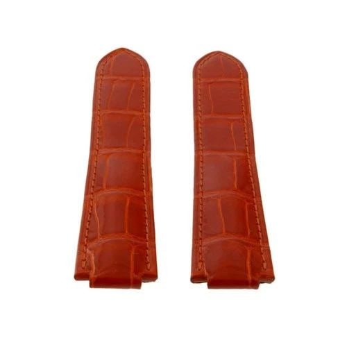 CARTIER BALLON BLEU GENUINE SHINY ALLIGATOR BAND 18X16 FACTORY NEVER WORN: CARTIER BALLON BLEU GENUINE SHINY ALLIGATOR BAND 18X16 FACTORY NEVER WORN Manufacturer Rolex Reference Number 18x16mm Additional Keywords Ballon Bleu Genuine Band Color Orange Band Type Leather Alliga