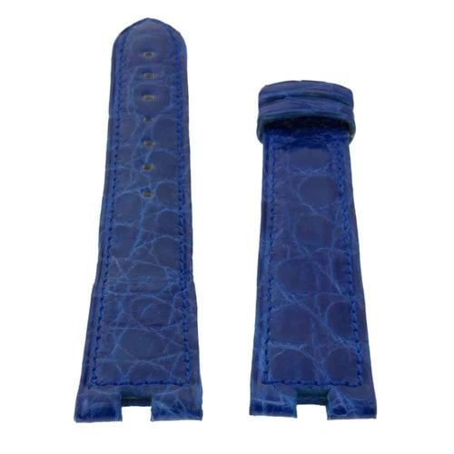 CARTIER STRAP MUST DE CARTIER GENUINE ALLIGATOR BLUE 16X14 FACTORY NEVER WORN (1 of 2)