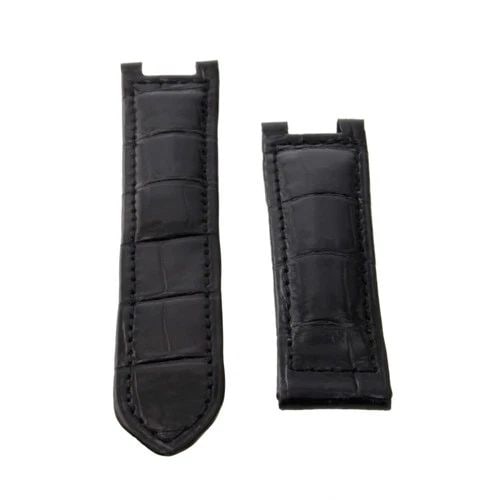 CARTIER STRAP PASHA GENUINE ALLIGATOR BLACK MENS 18X16MM FACTORY NEVER WORN (1 of 2)