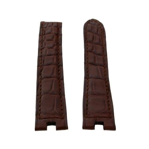 CARTIER STRAPS PASHA GENUINE ALLIGATOR BROWN LADIES 14X12MM FACTORY NEVER WORN (1 of 2)