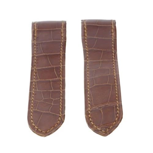 CARTIER STRAP SANTOS GENUINE ALLIGATOR SHINY BROWN 20X18MM FACTORY NEVER WORN (1 of 2)