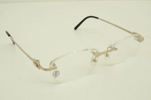 AUTHENTIC CARTIER RIMLESS EYEGLASSES 51 16 135 TRAPEZ 18K WG CRT8120168 FRAMES: AUTHENTIC CARTIER RIMLESS EYEGLASSES 51 16 135 TRAPEZ 18K WG CRT8120168 FRAMES Authentic Cartier Rimless Eyeglasses 51 16 135 Trapez 18k WG CRT8120168 Frames Authentic Cartier Rimless Eyeglasses 51 16