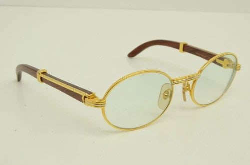 AUTHENTIC CARTIER SUNGLASSES GIVERNY 51 20 130B BUBINGA WOOD EYEGLASSES FRAMES 2 (1 of 2)