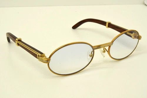 AUTHENTIC CARTIER SUNGLASSES GIVERNY 53 22 140B BUBINGA WOOD EYEGLASSES FRAMES 3 (1 of 2)