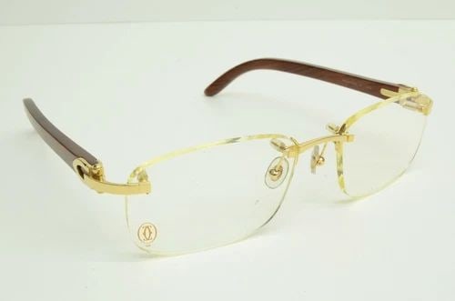 AUTHENTIC CARTIER C DECOR RIMLESS BUBINGA WOOD GP 55 19 140B UNCUT GEMS VINTAGE: AUTHENTIC CARTIER C DECOR RIMLESS BUBINGA WOOD GP 55 19 140B UNCUT GEMS VINTAGE Authentic Cartier C Decor Rimless Bubinga Wood GP 55 19 140b Uncut Gems Vintage AUTHENTIC CARTIER C DECOR RIMLESS BUBING