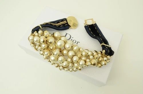 AUTHENTIC CHRISTIAN DIOR TRIBALES PEARL TRIPLE BEADED GP NECKLACE NYLON JEWELRY: AUTHENTIC CHRISTIAN DIOR TRIBALES PEARL TRIPLE BEADED GP NECKLACE NYLON JEWELRY Authentic Christian Dior Tribales Pearl Triple Beaded GP Necklace Nylon Jewelry Authentic Christian Dior Tribales Pearl 