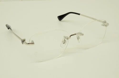 AUTHENTIC CARTIER RIMLESS EYEGLASSES 56 18 140 LARGE CLEAR LENSES CT0414O FRAMES: AUTHENTIC CARTIER RIMLESS EYEGLASSES 56 18 140 LARGE CLEAR LENSES CT0414O FRAMES Authentic Cartier Rimless Eyeglasses 56 18 140 Large Clear Lenses CT0414O Frames Authentic Cartier Rimless Eyeglasses 5